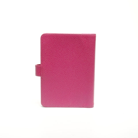 CHANEL 4th Series 1996-1997 Caviar Skin Leather Planner Cover COCO Mark Other accessories pink WS24519