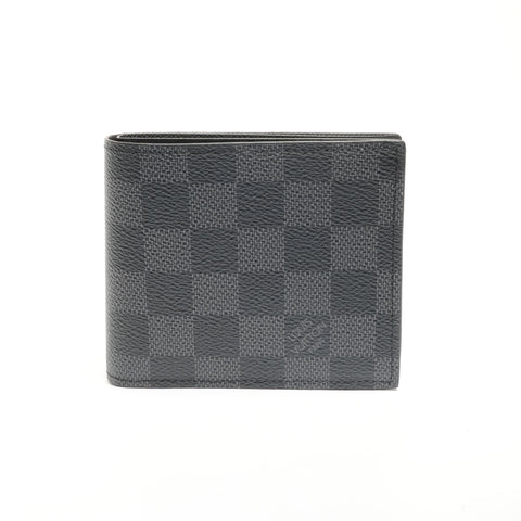 LOUIS VUITTON Damier Graphite Portefeuille Marco NM Bifold Wallet black WS24522