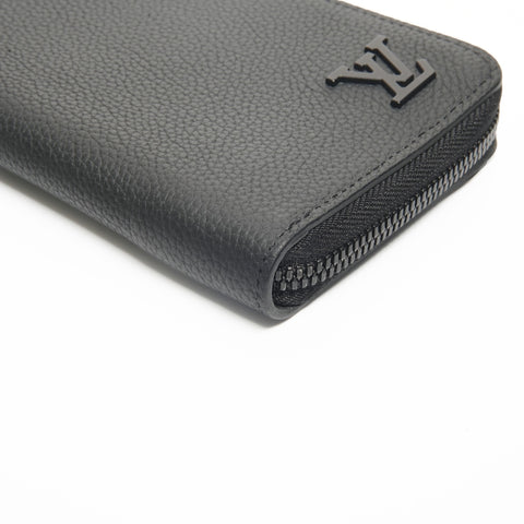 LOUIS VUITTON LV Aerogram Zippy Wallet Vertical Purse black WS24523