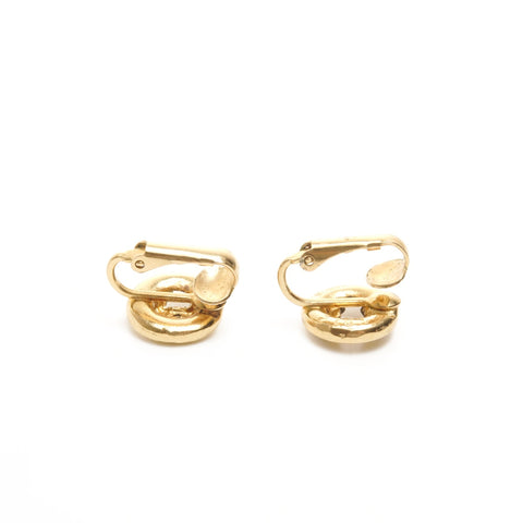 CHANEL 1971-1980 COCO Mark Round Earring gold WS24524