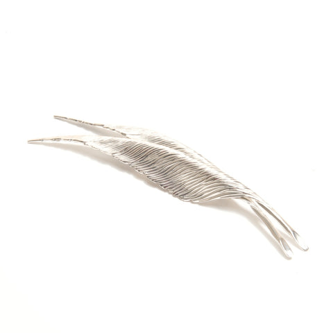 Christian Dior Leaf Brooch Silver WS24525