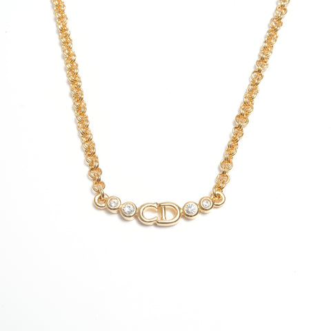 Christian Dior CD logo Necklace gold WS24527