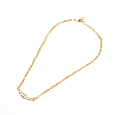 Christian Dior CD logo Necklace gold WS24527