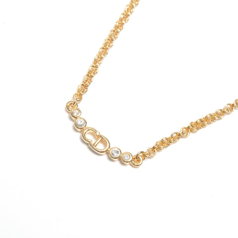 Christian Dior CD logo Necklace gold WS24527