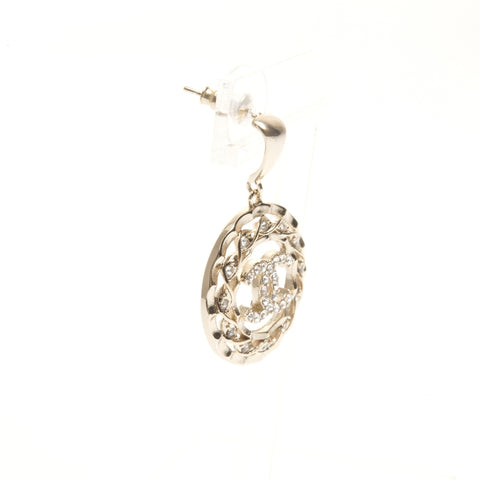 CHANEL B24B 2024 COCO Mark Round Rhinestone Pierce gold WS24528