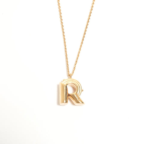 LOUIS VUITTON 2021 LV&ME R Initial Necklace gold WS24529