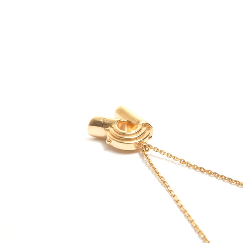 LOUIS VUITTON 2021 LV&ME R Initial Necklace gold WS24529