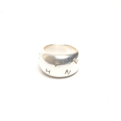 CHANEL Logo #13 Ring Silver WS24539