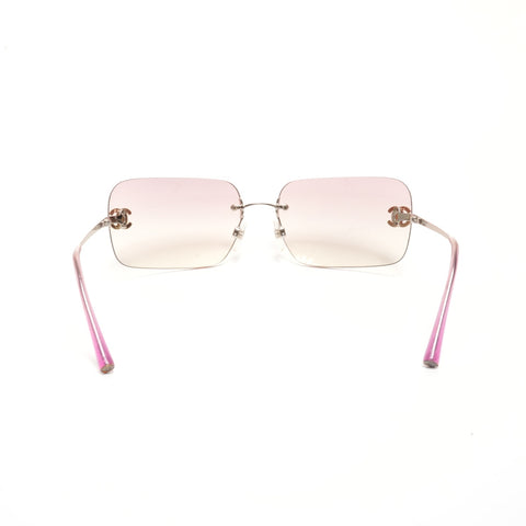 CHANEL Rimless gradient lenses sunglasses purple WS24543