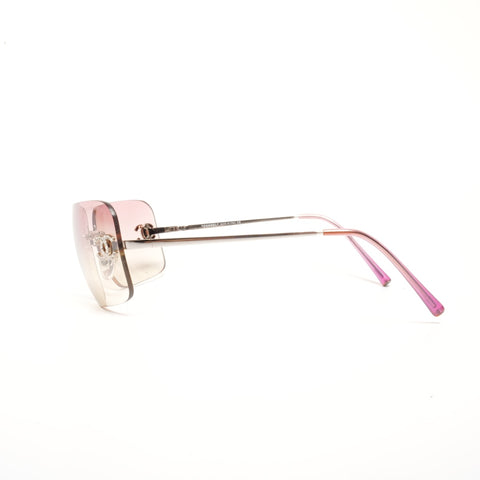 CHANEL Rimless gradient lenses sunglasses purple WS24543