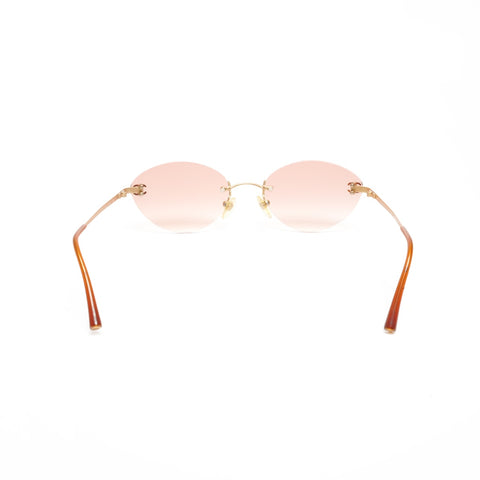 CHANEL Rimless sunglasses Brown WS24545