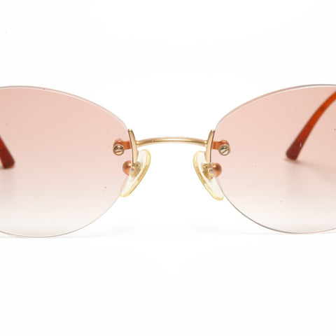 CHANEL Rimless sunglasses Brown WS24545