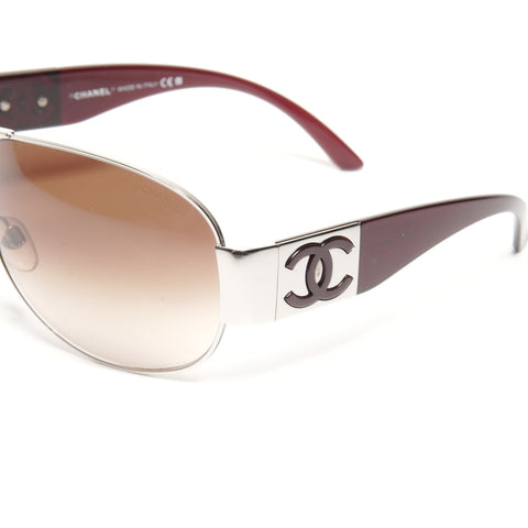 CHANEL COCO Mark sunglasses Brown WS24546