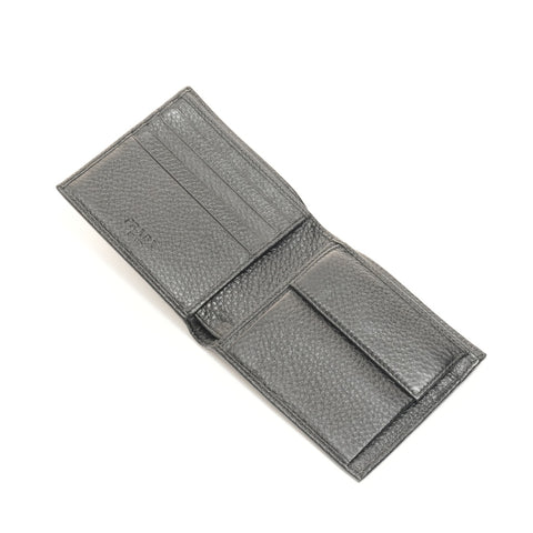PRADA leather Bifold Wallet black WS24547