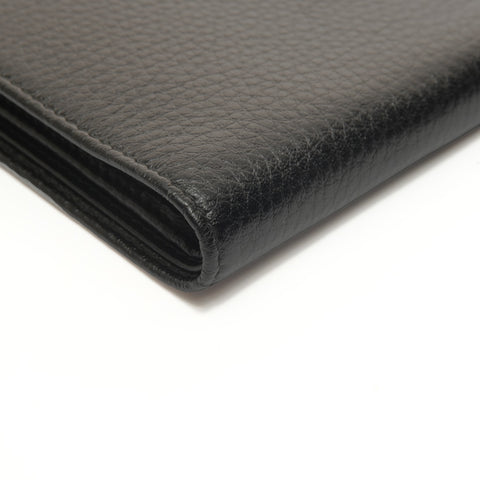 PRADA leather Bifold Wallet black WS24547