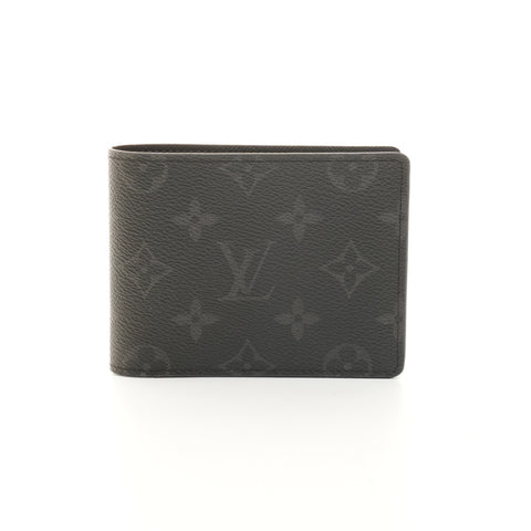 LOUIS VUITTON Monogram Eclipse Portefeuille Multiple Bifold Wallet black WS24549