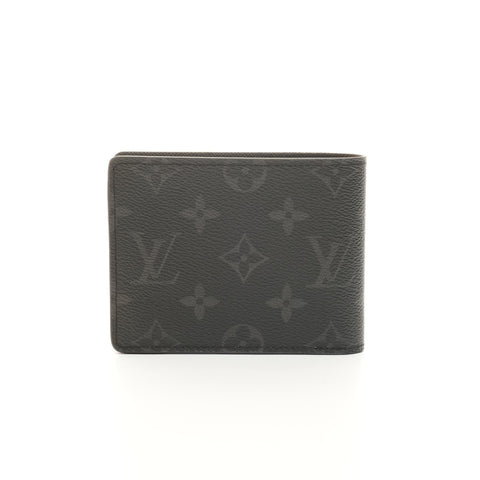 LOUIS VUITTON Monogram Eclipse Portefeuille Multiple Bifold Wallet black WS24549