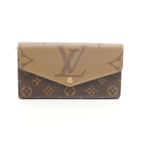 LOUIS VUITTON Monogram Reverse Giant Canvas Portefeuille Sarah Purse Brown WS24550