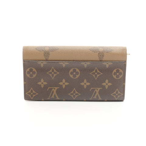 LOUIS VUITTON Monogram Reverse Giant Canvas Portefeuille Sarah Purse Brown WS24550