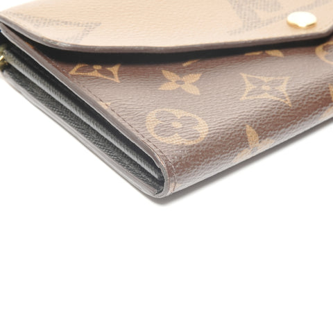 LOUIS VUITTON Monogram Reverse Giant Canvas Portefeuille Sarah Purse Brown WS24550