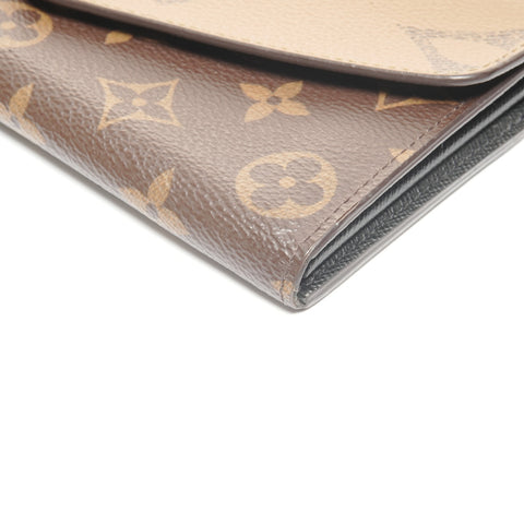 LOUIS VUITTON Monogram Reverse Giant Canvas Portefeuille Sarah Purse Brown WS24550