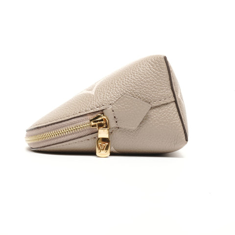 LOUIS VUITTON Two-tone Monogram Empreinte Pochette Cosmetic PM Pouch beige WS24552