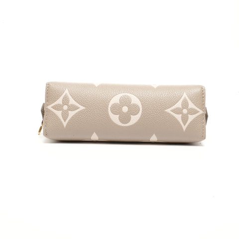 LOUIS VUITTON Two-tone Monogram Empreinte Pochette Cosmetic PM Pouch beige WS24552