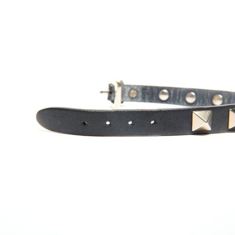 VALENTINO Leather studs bracelet black WS24553