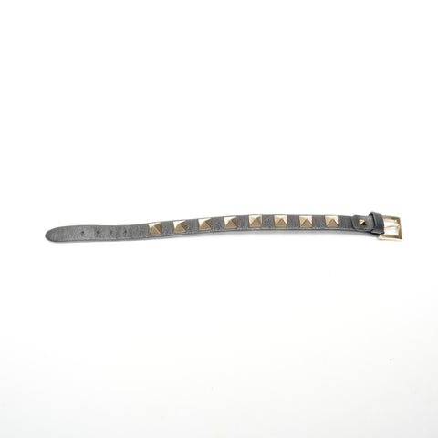 VALENTINO Leather studs bracelet black WS24553