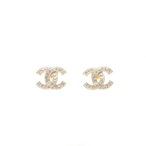 CHANEL C24C COCO Mark Rhinestone Pierce gold WS24554