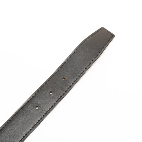 HERMES G engraved Constance 2003 reversible 85 belt black WS24555