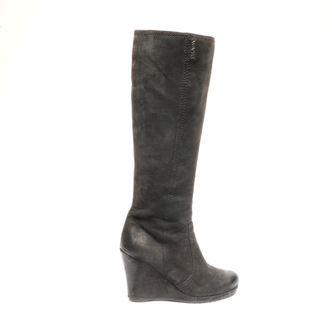 PRADA Suede long boots, size 38 1/2 (9.8 inches) boots Suede black WS24556