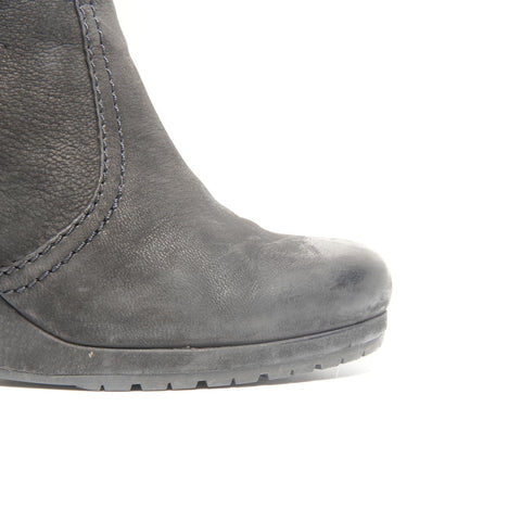 PRADA Suede long boots, size 38 1/2 (9.8 inches) boots Suede black WS24556