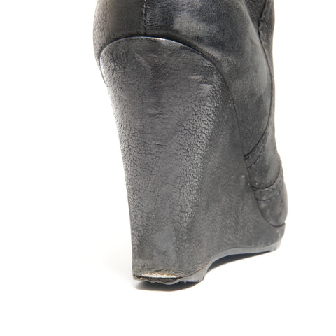 PRADA Suede long boots, size 38 1/2 (9.8 inches) boots Suede black WS24556