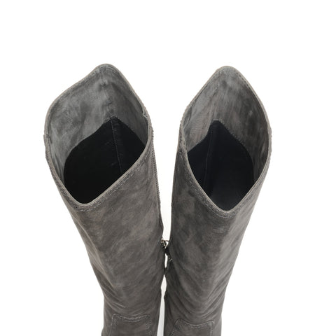 PRADA Suede long boots, size 38 1/2 (9.8 inches) boots Suede black WS24556