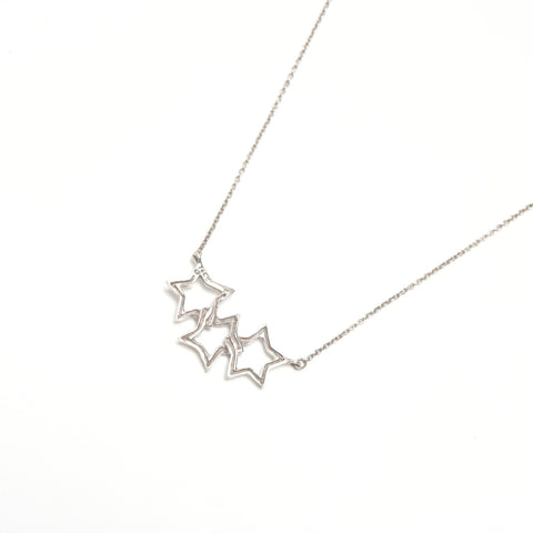 TIFFANY&Co. 925 Triple Star Necklace Silver WS24567