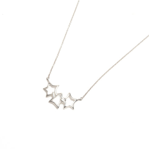 TIFFANY&Co. 925 Triple Star Necklace Silver WS24568