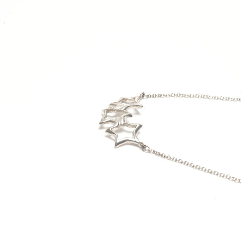 TIFFANY&Co. 925 Triple Star Necklace Silver WS24568