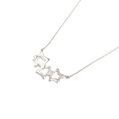 TIFFANY&Co. 925 Triple Star Necklace Silver WS24568