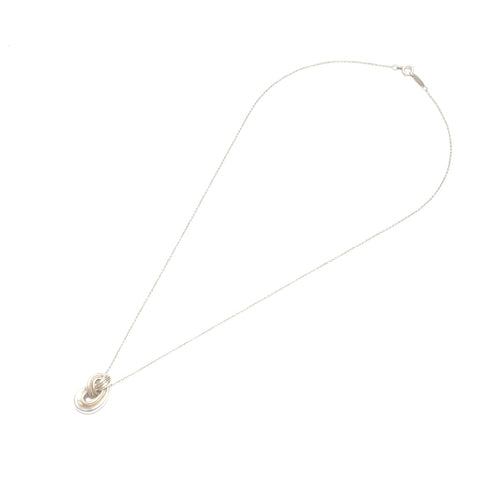 TIFFANY&Co. Twist Knot 925 750 Necklace Silver WS24569