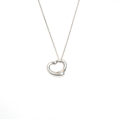 TIFFANY&Co. Open heart 925 Necklace Silver WS24571