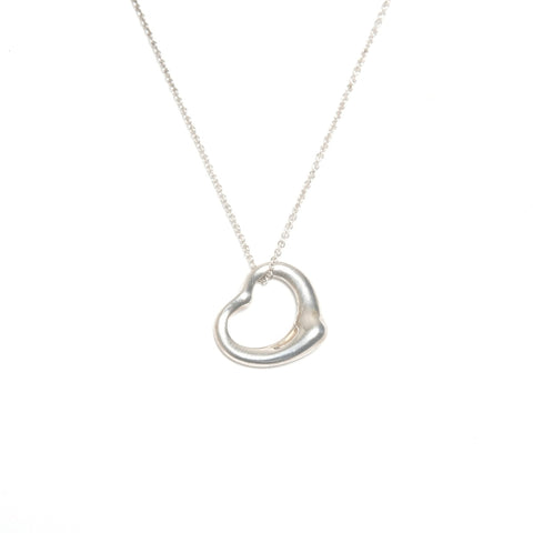 TIFFANY&Co. Open heart 925 Necklace Silver WS24572