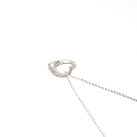 TIFFANY&Co. Open heart 925 Necklace Silver WS24572