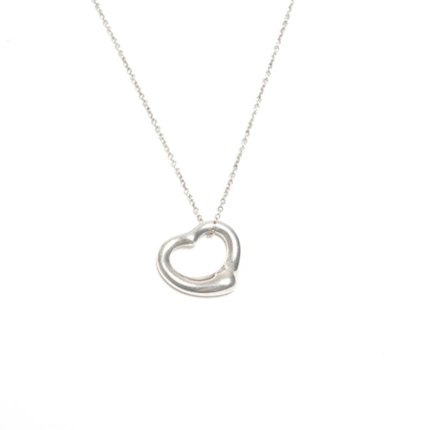 TIFFANY&Co. Open heart 925 Necklace Silver WS24573