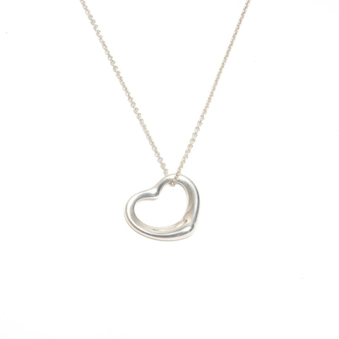 TIFFANY&Co. Open heart 925 Necklace Silver WS24574