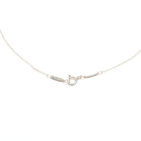 TIFFANY&Co. Pink Sapphire Open Heart 925 Necklace Silver WS24575