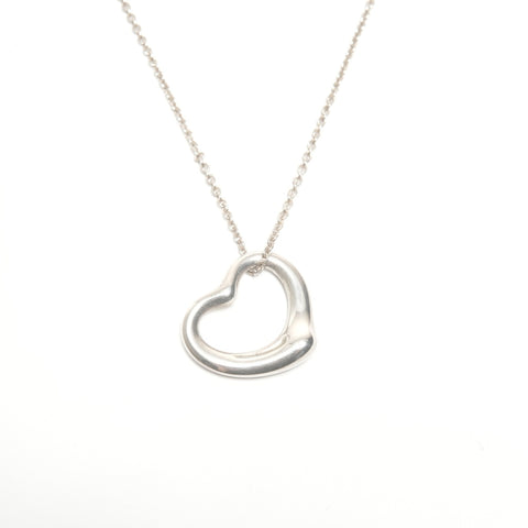 TIFFANY&Co. Open heart 925 Necklace Silver WS24580