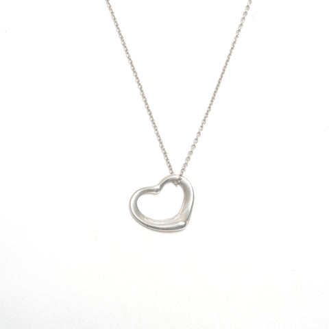 TIFFANY&Co. Open heart 925 Necklace Silver WS24581