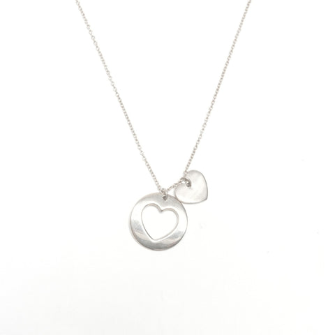 TIFFANY&Co. Stencil Heart 925 Necklace Silver WS24583
