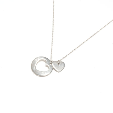 TIFFANY&Co. Stencil Heart 925 Necklace Silver WS24583